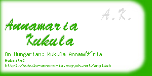 annamaria kukula business card